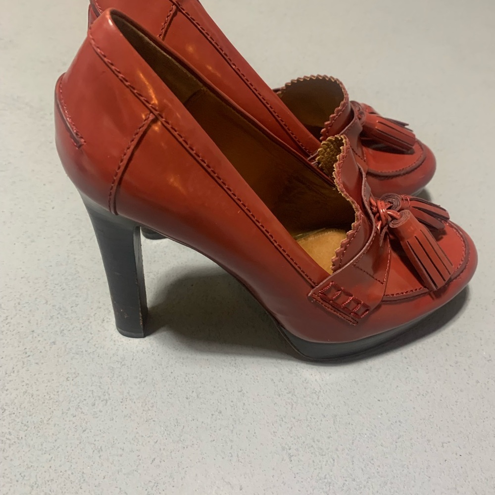 Coach Alissa Tassel Loafer Platform Heels - Picture 4 of 9